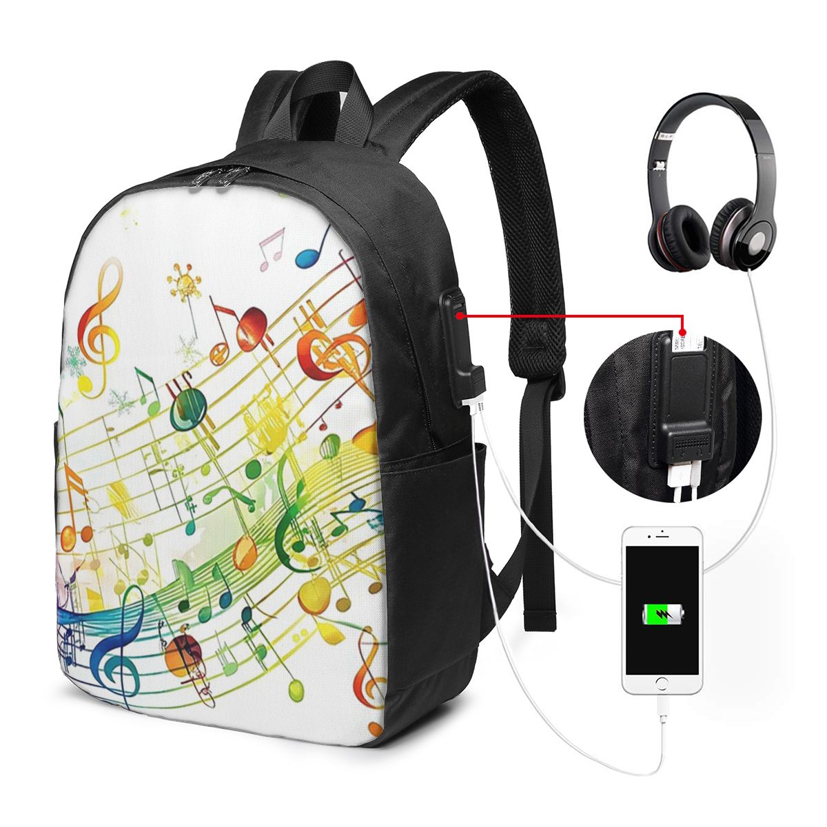 Laptop Bag - Mochila com estampa de teclas de