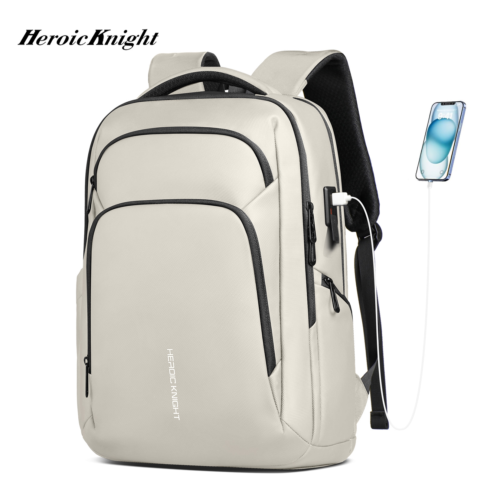 Usb Hub - Mochila masculina Heroic Knight, ideal para