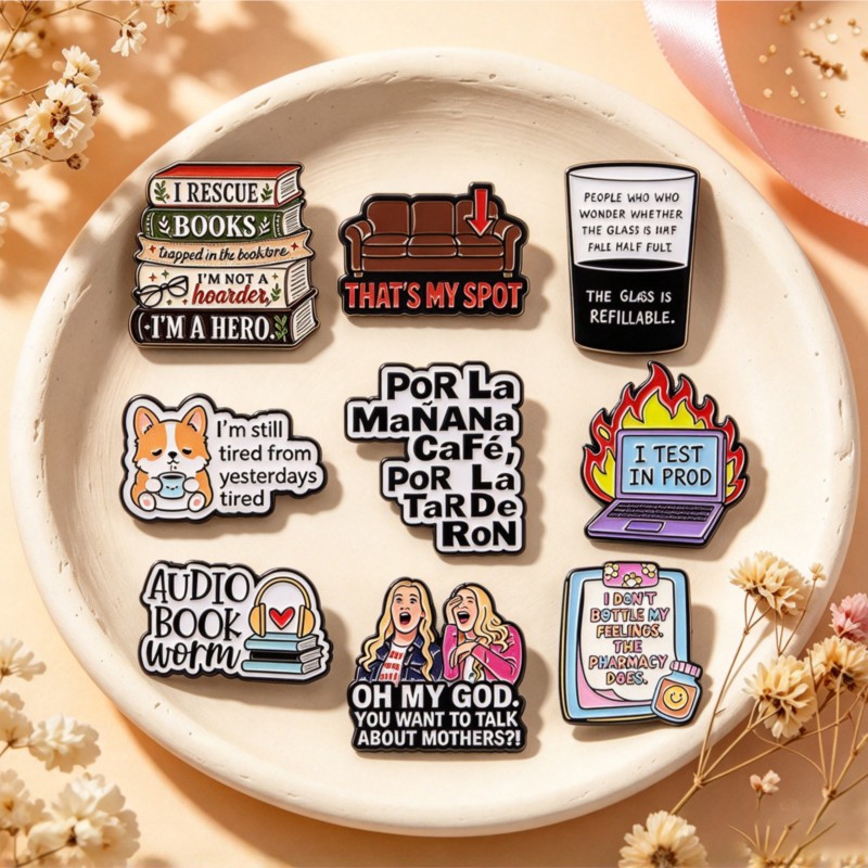 Pins de Esmalte com Citações E - Laptop Original Accessories avaliação e preço